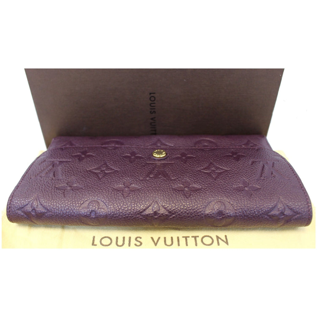 Louis Vuitton Empreinte Leather Trifold Wallet Purple
