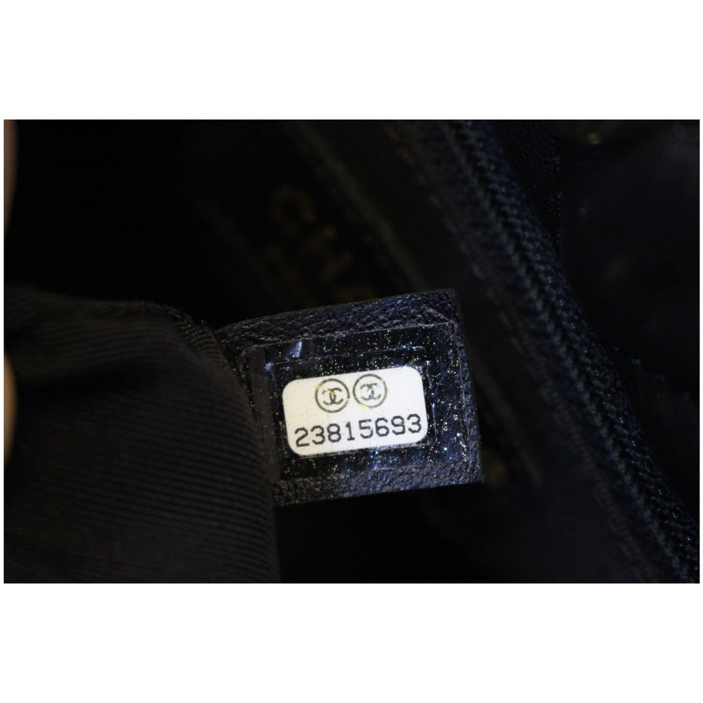 Chanel Large Shopping Flap Shoulder Bag Black