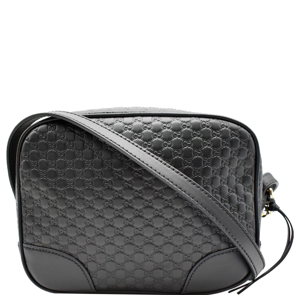 GUCCI Bree Mini Gucci Microguccissima Leather Crossbody Bag Black 449413