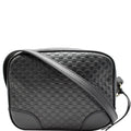 GUCCI Bree Mini Gucci Microguccissima Leather Crossbody Bag Black 449413