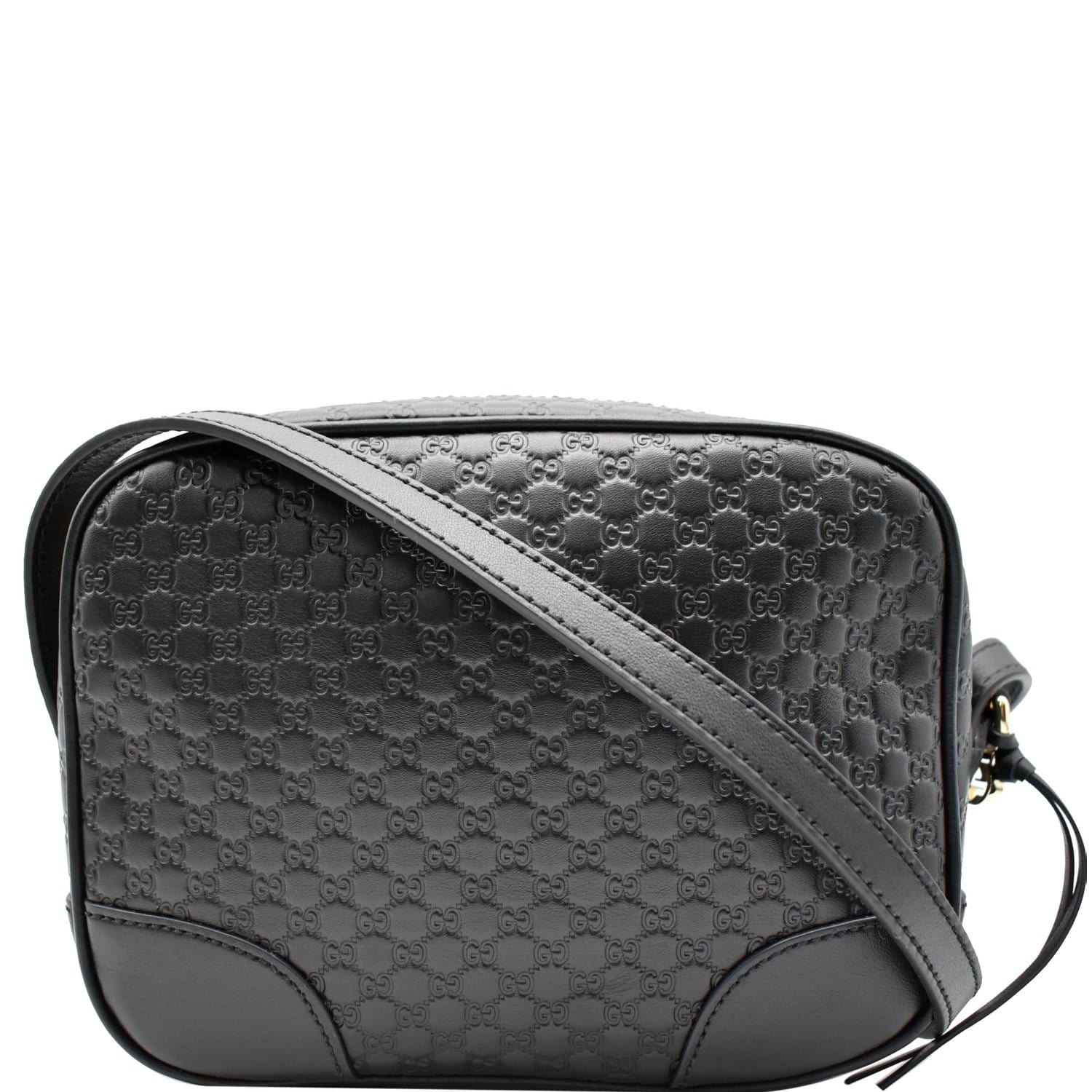 GUCCI Bree Mini Gucci Microguccissima Leather Crossbody Bag Black 449413