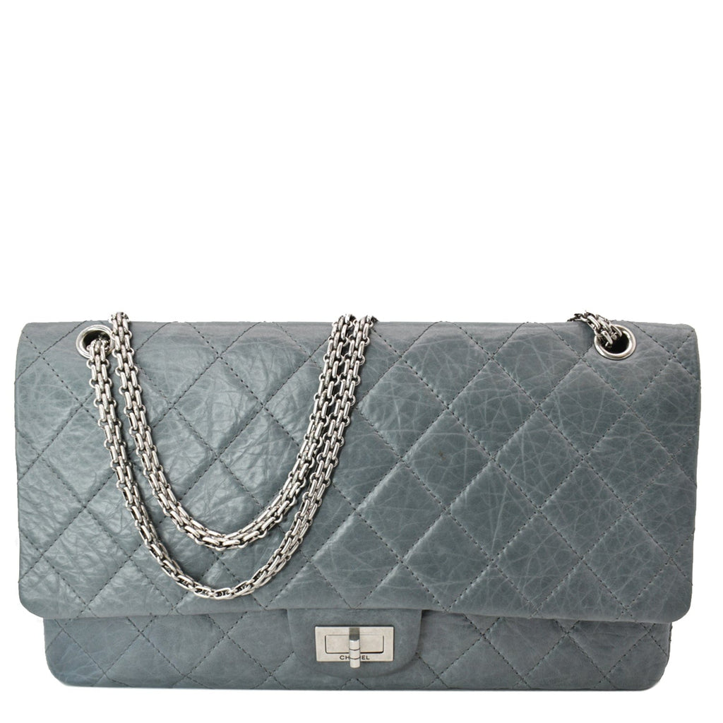 Chanel 50th Anniversary 2.55 Reissue 228 Quilted Aged  Shoulder Bag Grey