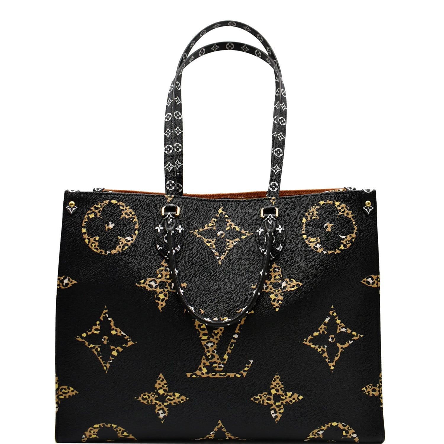 LOUIS VUITTON Onthego Jungle GM Giant Monogram Canvas Tote Shoulder Bag Black - Hot Deals