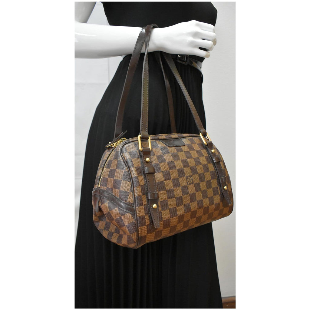 LOUIS VUITTON Rivington PM Damier Ebene Shoulder Bag Brown - Hot Deals