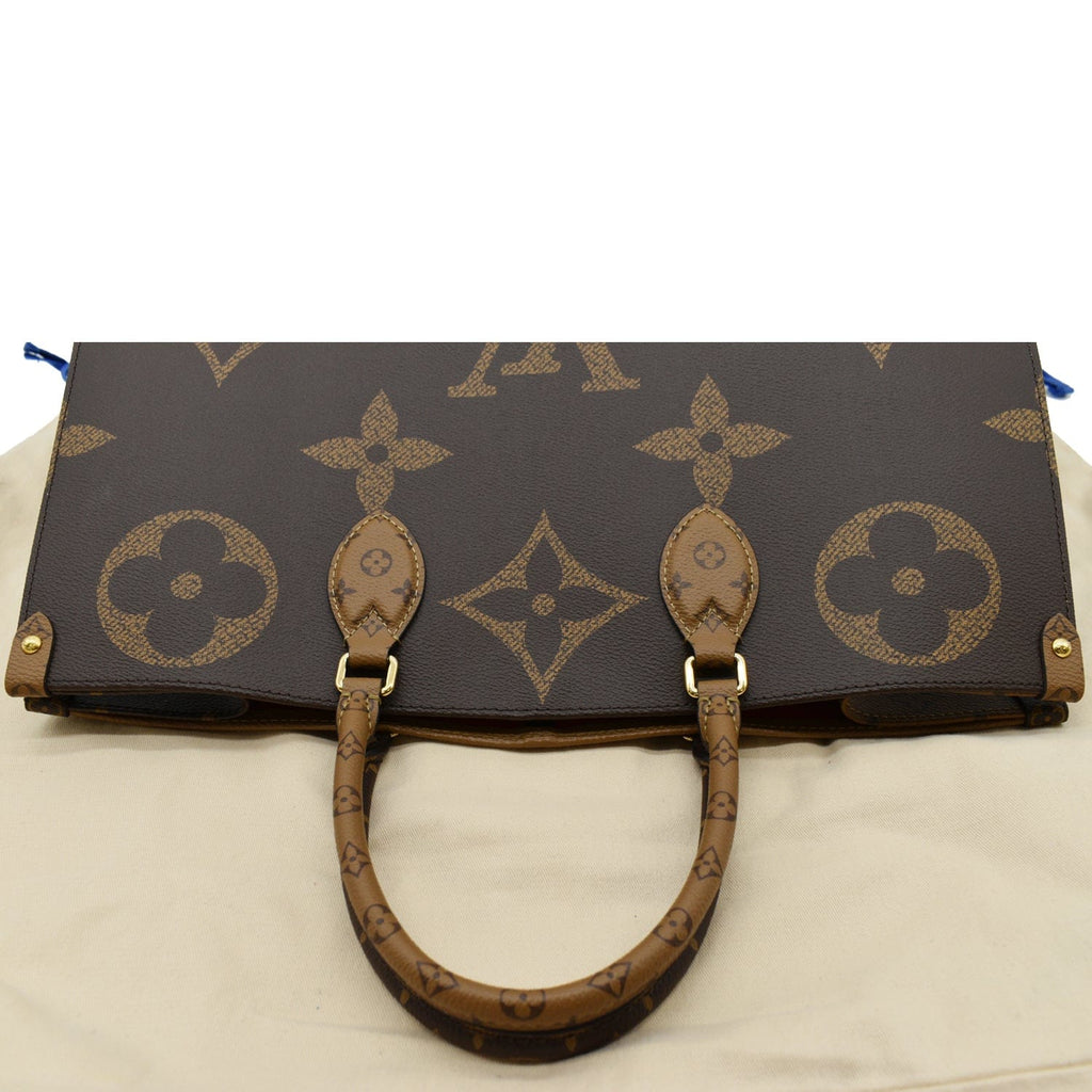 LOUIS VUITTON Onthego GM Giant Monogram Canvas Tote Shoulder Bag Brown - Hot Deals