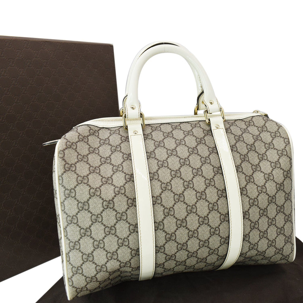 GUCCI Gucci Plus Joy Monogram Canvas Boston Bag Beige 193603
