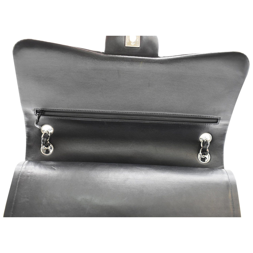 Chanel Classic Jumbo Double Flap  Leather Shoulder Bag Black