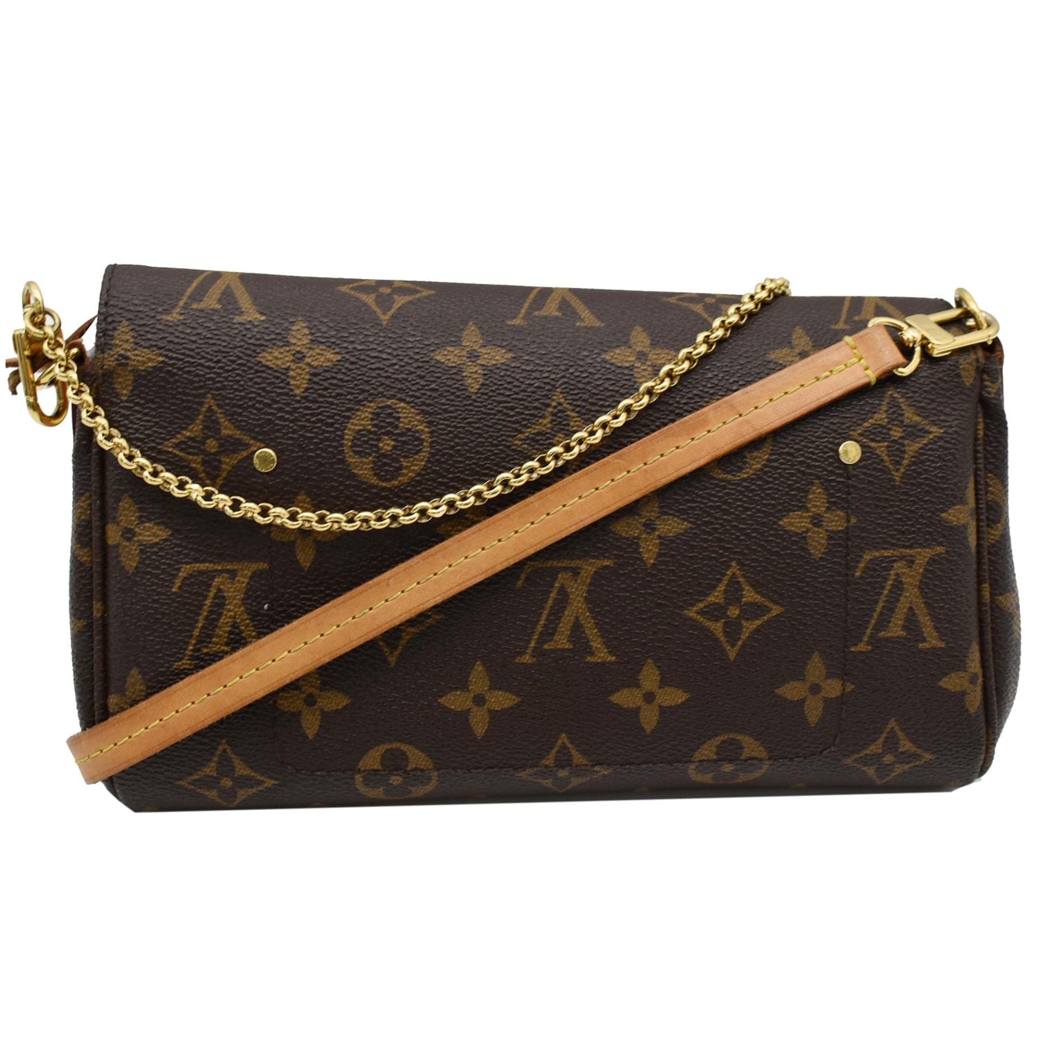 LOUIS VUITTON Favorite PM Monogram Canvas Crossbody Bag Brown- 15% OFF