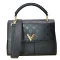 LOUIS VUITTON Very One Handle  Monogram Shoulder Bag Black