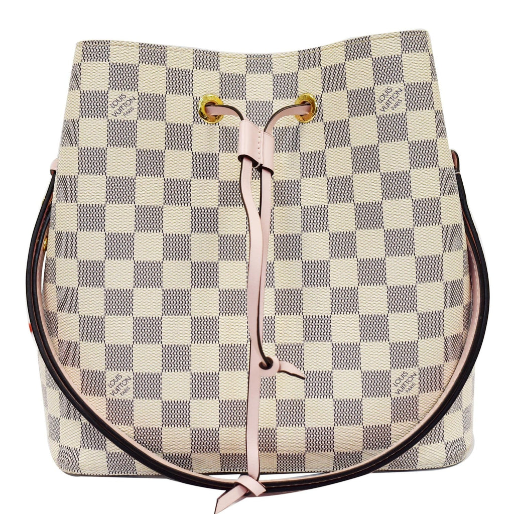 LOUIS VUITTON Neonoe MM Damier Azur Shoulder Bag Rose