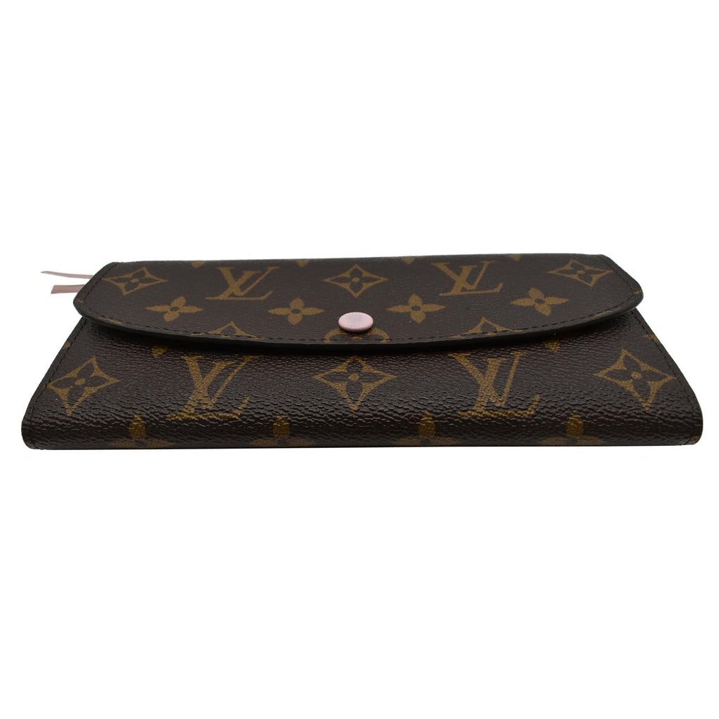LOUIS VUITTON Emilie Monogram Canvas Wallet Rose Ballerine