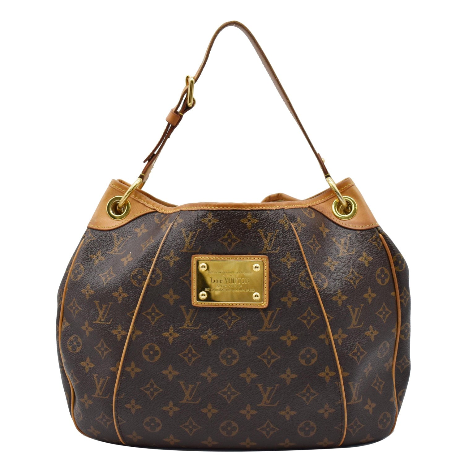 LOUIS VUITTON Galliera PM Monogram Canvas Shoulder Bag Brown