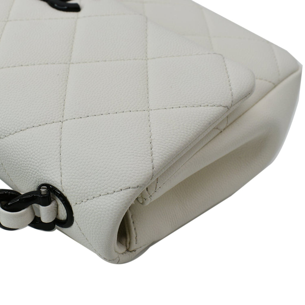Chanel My Everything Caviar Quilted Leather Flap Shoulder Bag White