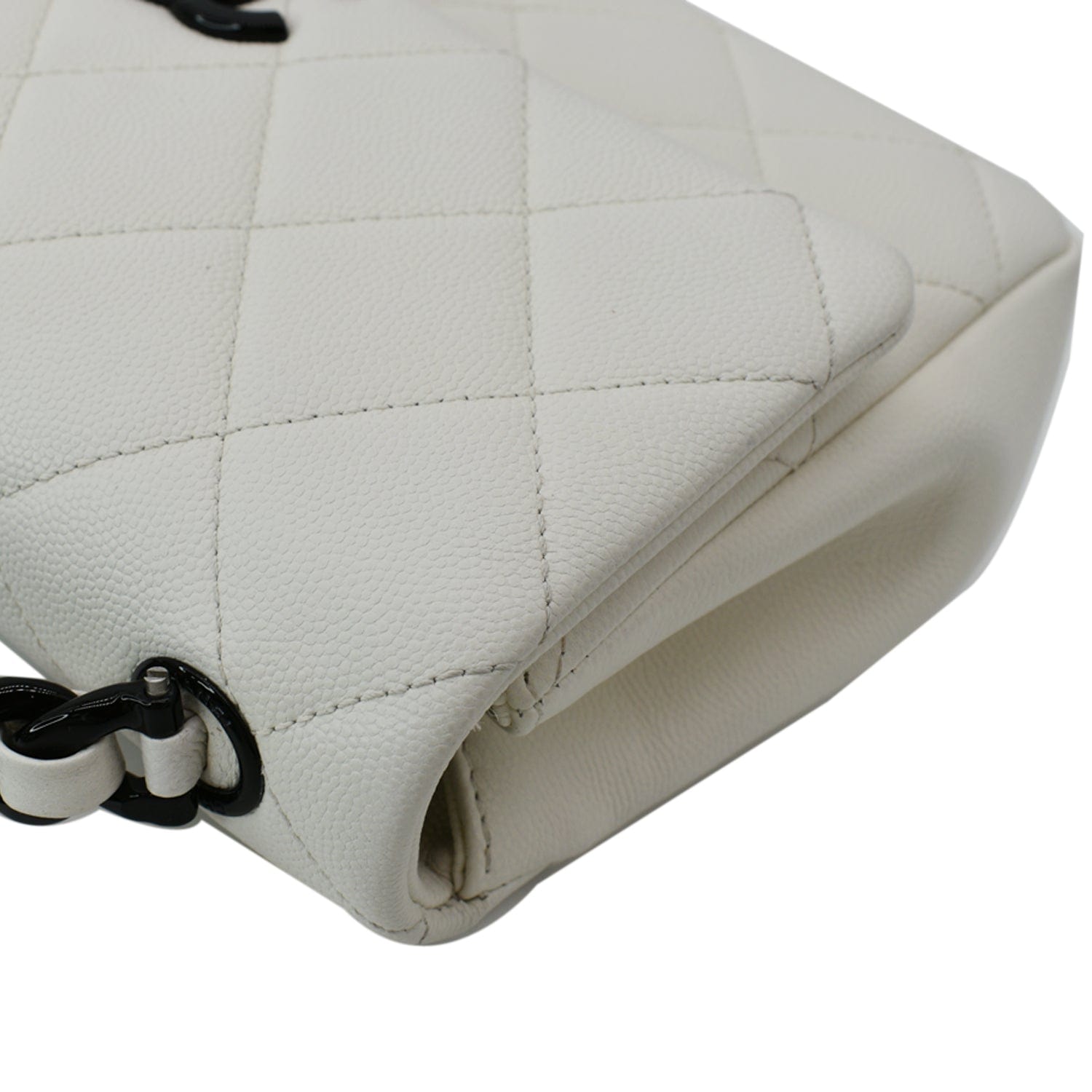 Chanel My Everything Caviar Quilted Leather Flap Shoulder Bag White