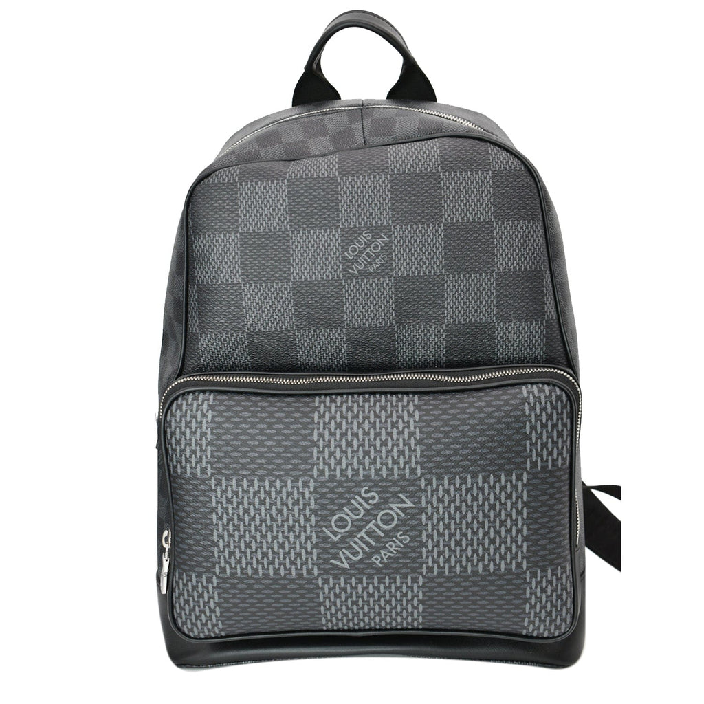 LOUIS VUITTON Campus Damier Graphite Canvas Backpack Bag Gray
