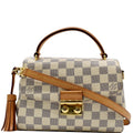 LOUIS VUITTON Croisette Damier Azur Satchel Crossbody Bag White