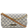 LOUIS VUITTON Favorite MM Damier Azur Crossbody Bag White