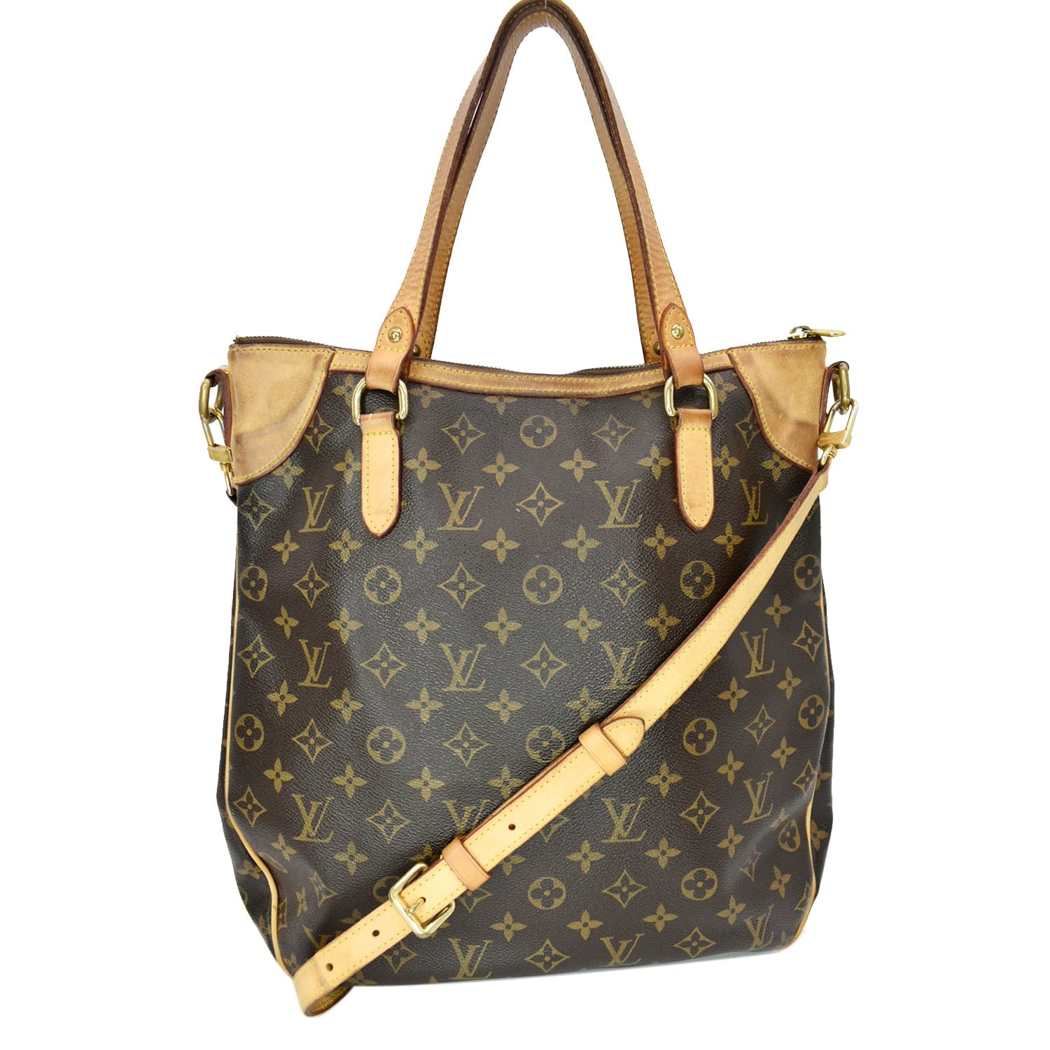 LOUIS VUITTON Odeon GM Monogram Canvas Shoulder Bag Brown