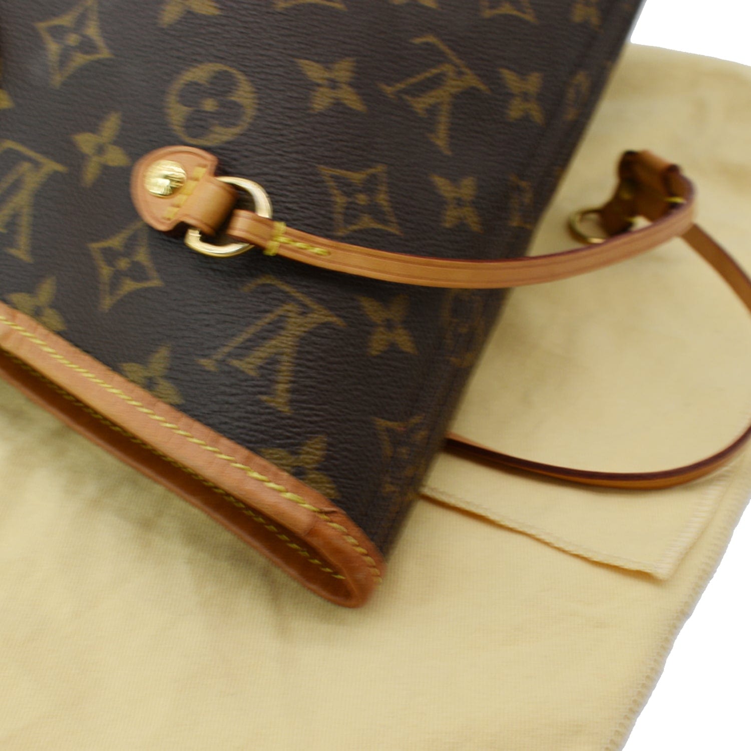 LOUIS VUITTON Neverfull MM Monogram Canvas Tote Shoulder Bag Fuchsia