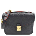 LOUIS VUITTON Metis Pochette Empreinte Leather Crossbody Bag Blue