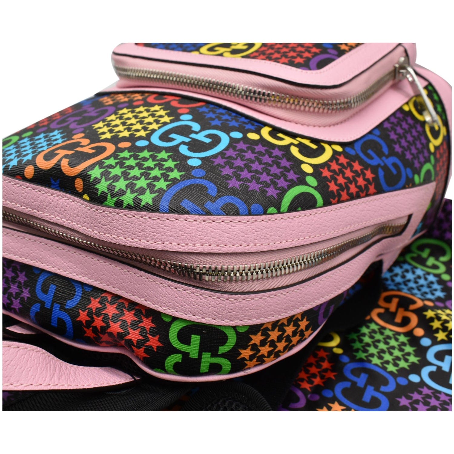 GUCCI Psychedelic Gucci Supreme Monogram Canvas Backpack Bag Multicolor 601296