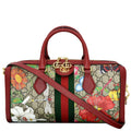 GUCCI Ophidia Flora Web Gucci Supreme Canvas Top Handle Shoulder Bag Red 524532