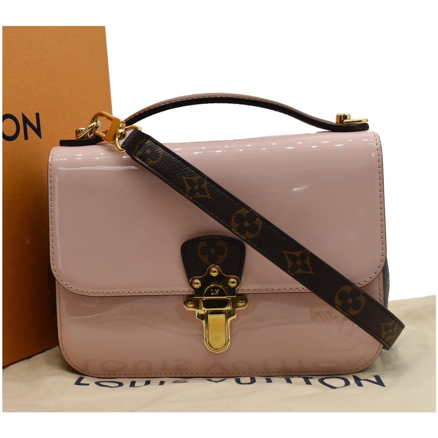 LOUIS VUITTON Cherrywood BB New 1:1 Rep Leather Shoulder Bag Rose Ballerine