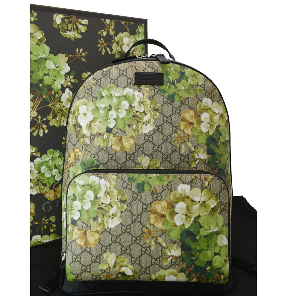GUCCI Blooms Gucci Supreme Monogram Backpack Beige 406370