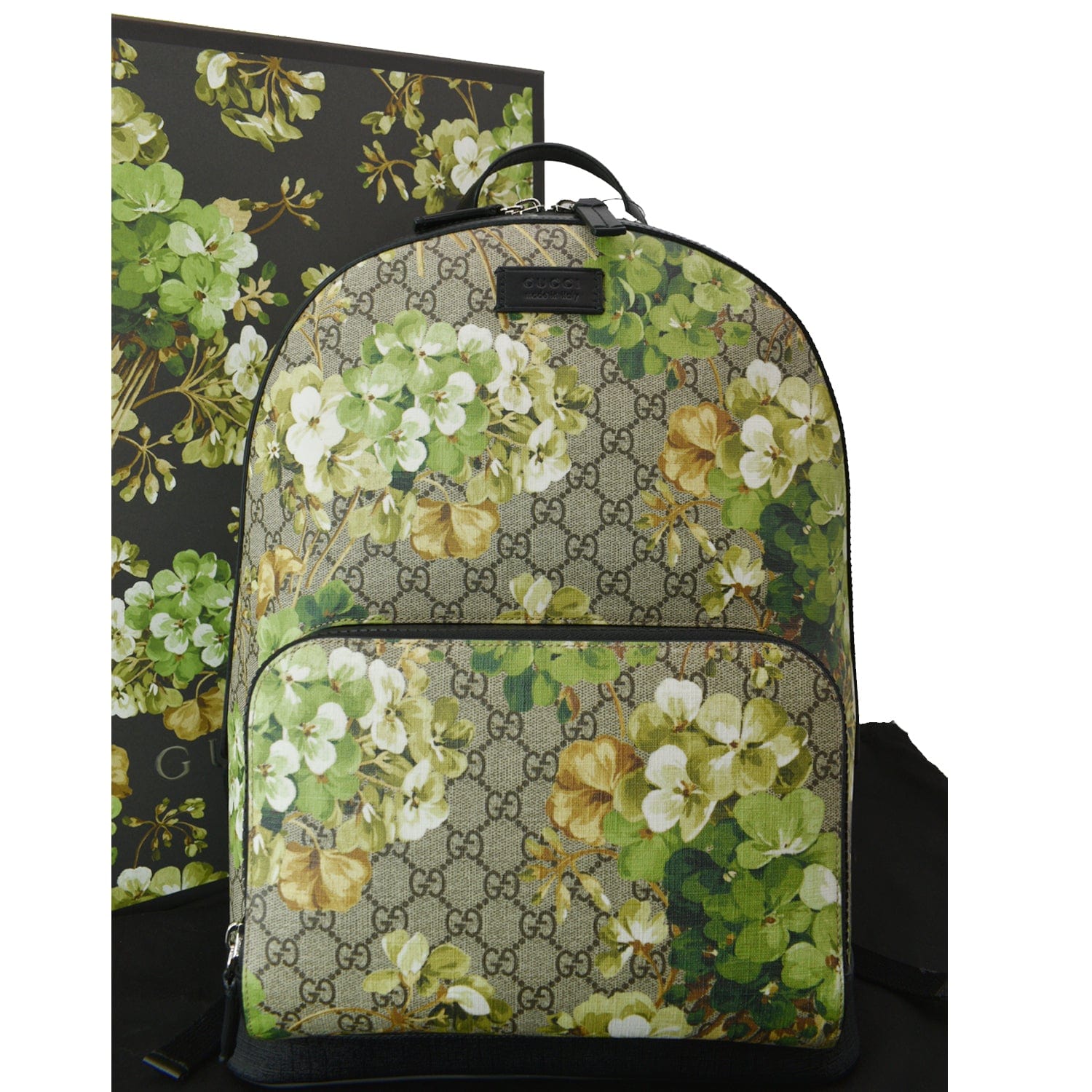 GUCCI Blooms Gucci Supreme Monogram Backpack Beige 406370