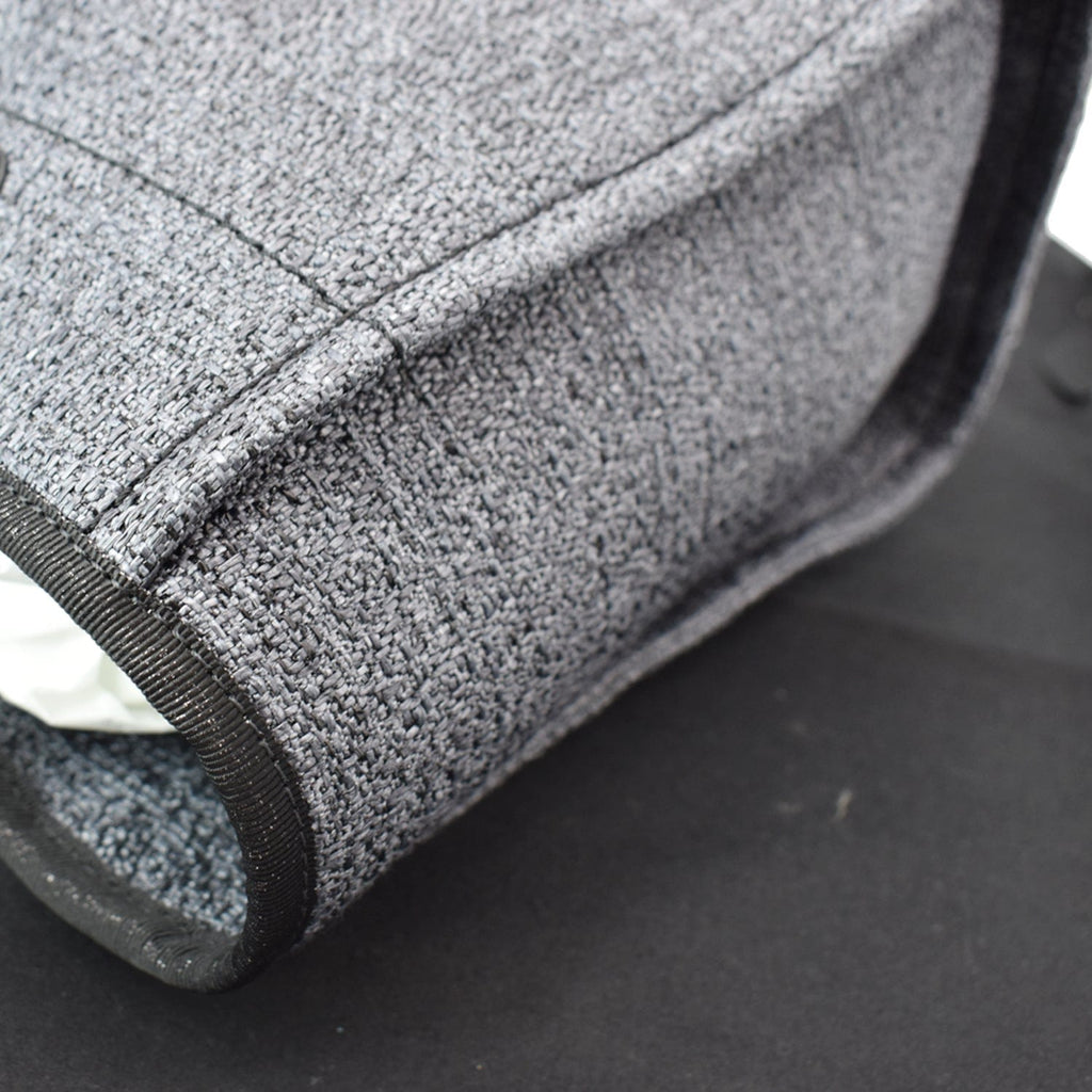 Chanel Deauville Small Lurex Boucle Canvas Tote Bag Grey