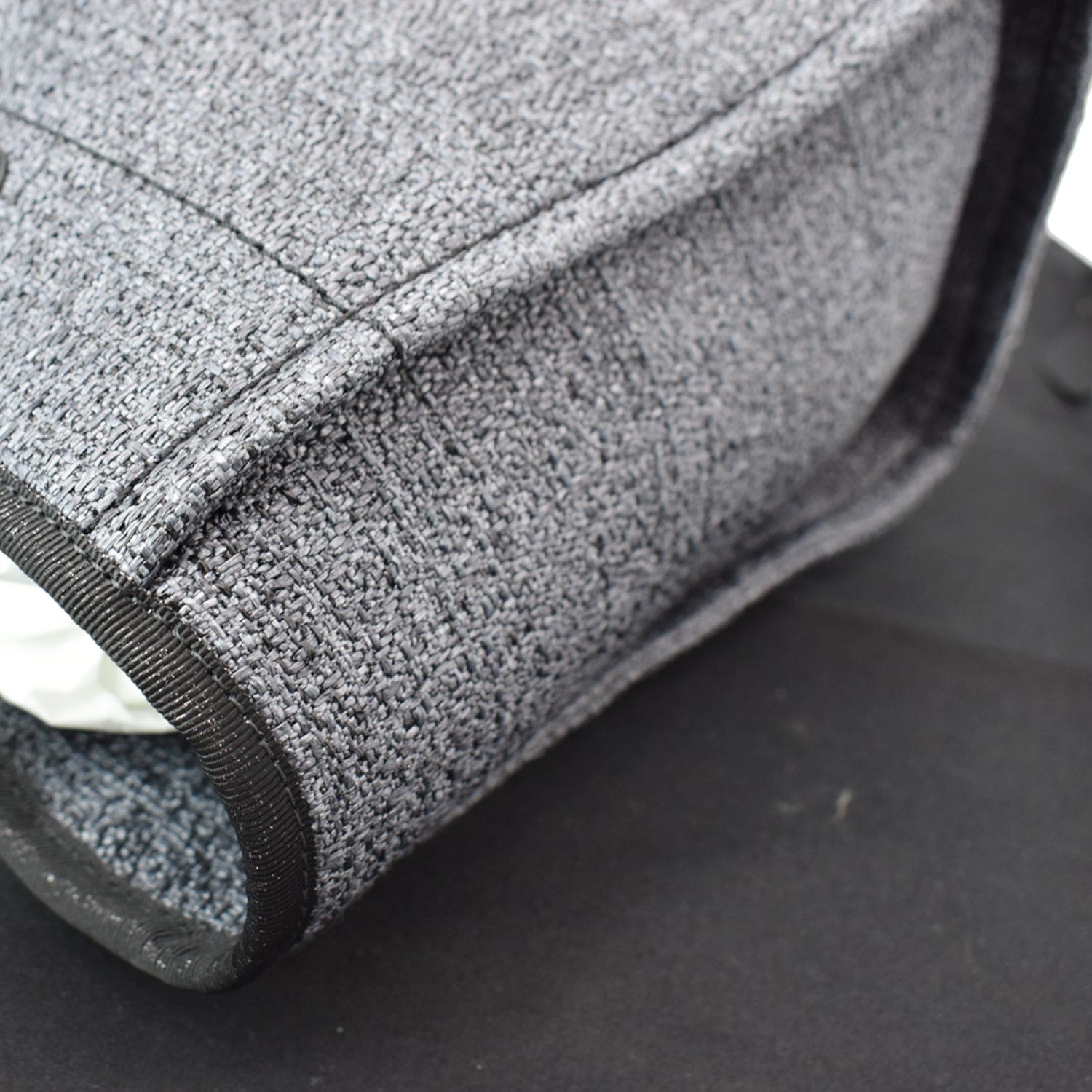 Chanel Deauville Small Lurex Boucle Canvas Tote Bag Grey