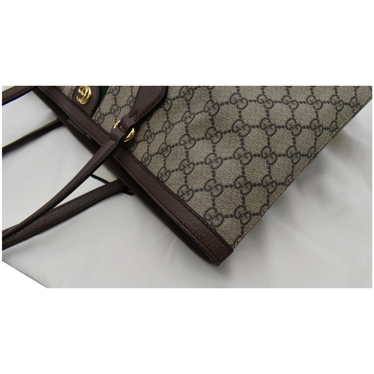 GUCCI Ophidia Medium Gucci Supreme Canvas Tote Bag Beige 631685