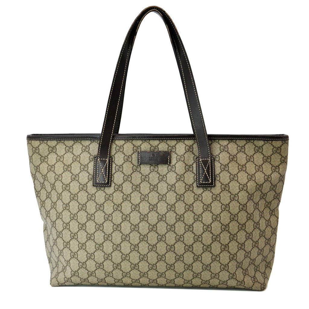 GUCCI Gucci Supreme Canvas Tote Bag Beige 211137