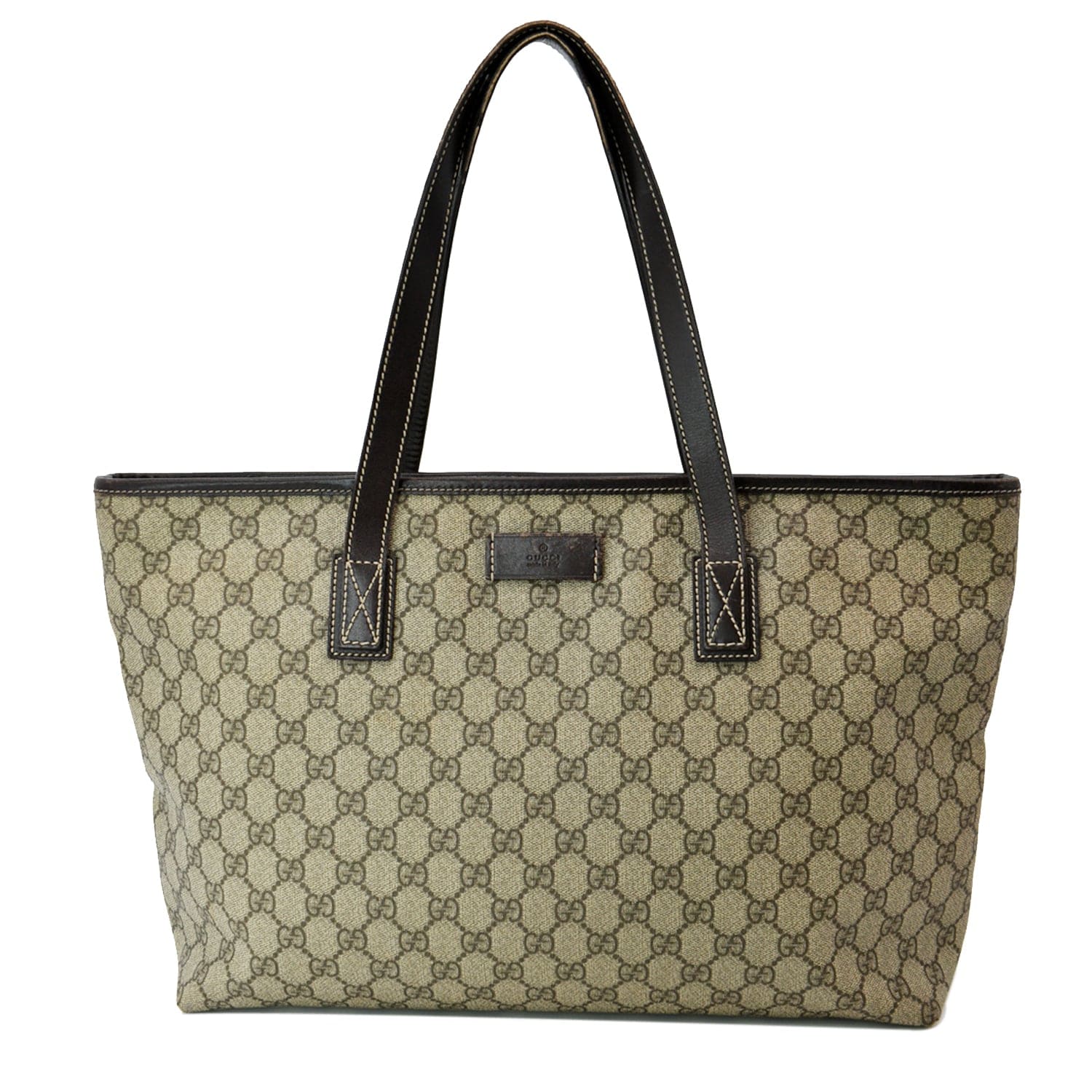 GUCCI Gucci Supreme Canvas Tote Bag Beige 211137
