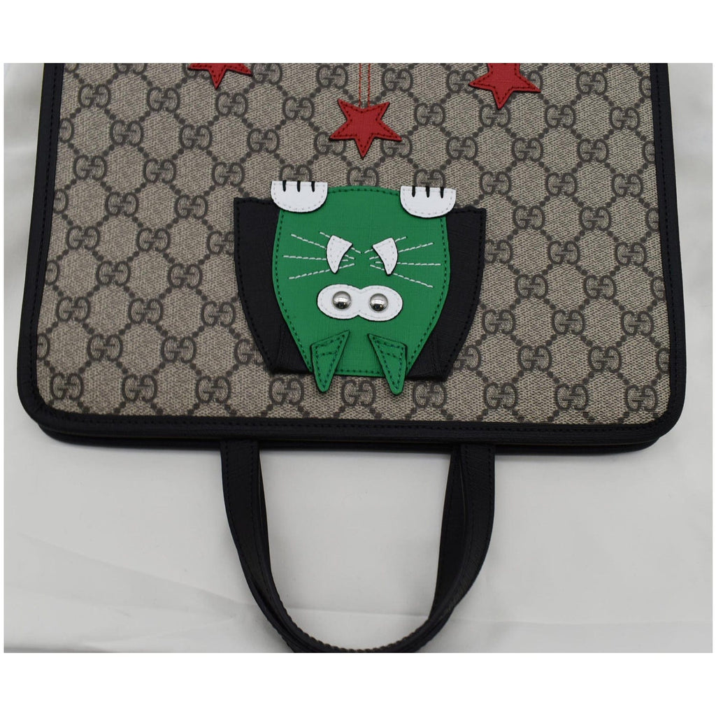 GUCCI ChildrenÂs Cat Printed Gucci Canvas Tote Bag Beige 645290