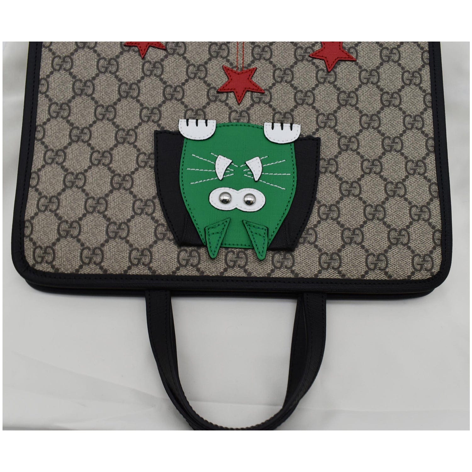 GUCCI ChildrenÂs Cat Printed Gucci Canvas Tote Bag Beige 645290
