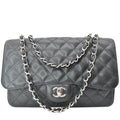 Chanel Jumbo Classic Single Flap Caviar Leather Shoulder Bag Black