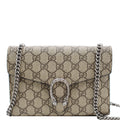 GUCCI Dionysus Gucci Supreme Crossbody Chain Wallet Beige 401231