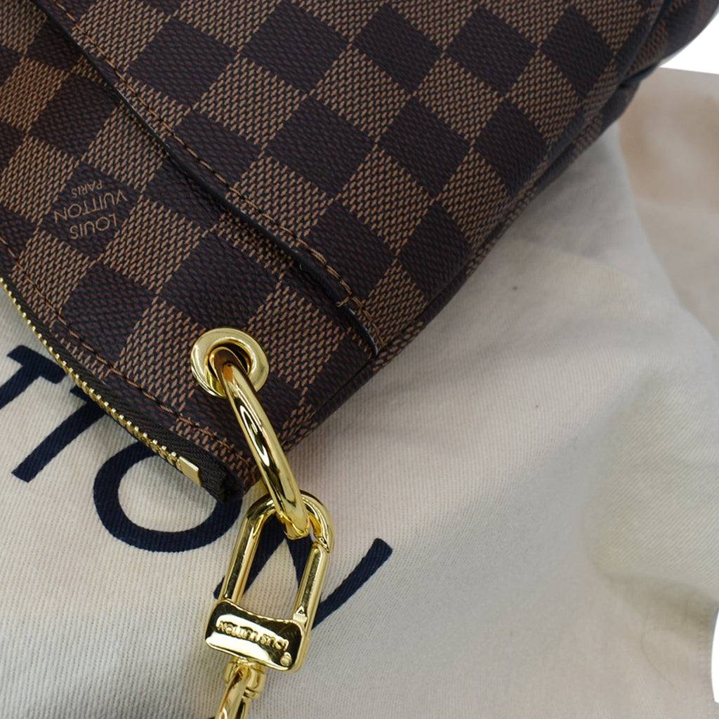 LOUIS VUITTON Odeon NM MM Damier Ebene Shoulder Bag Black/Brown