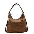 GUCCI Miss Gucci Pebbled Leather Hobo Bag Brown 323676