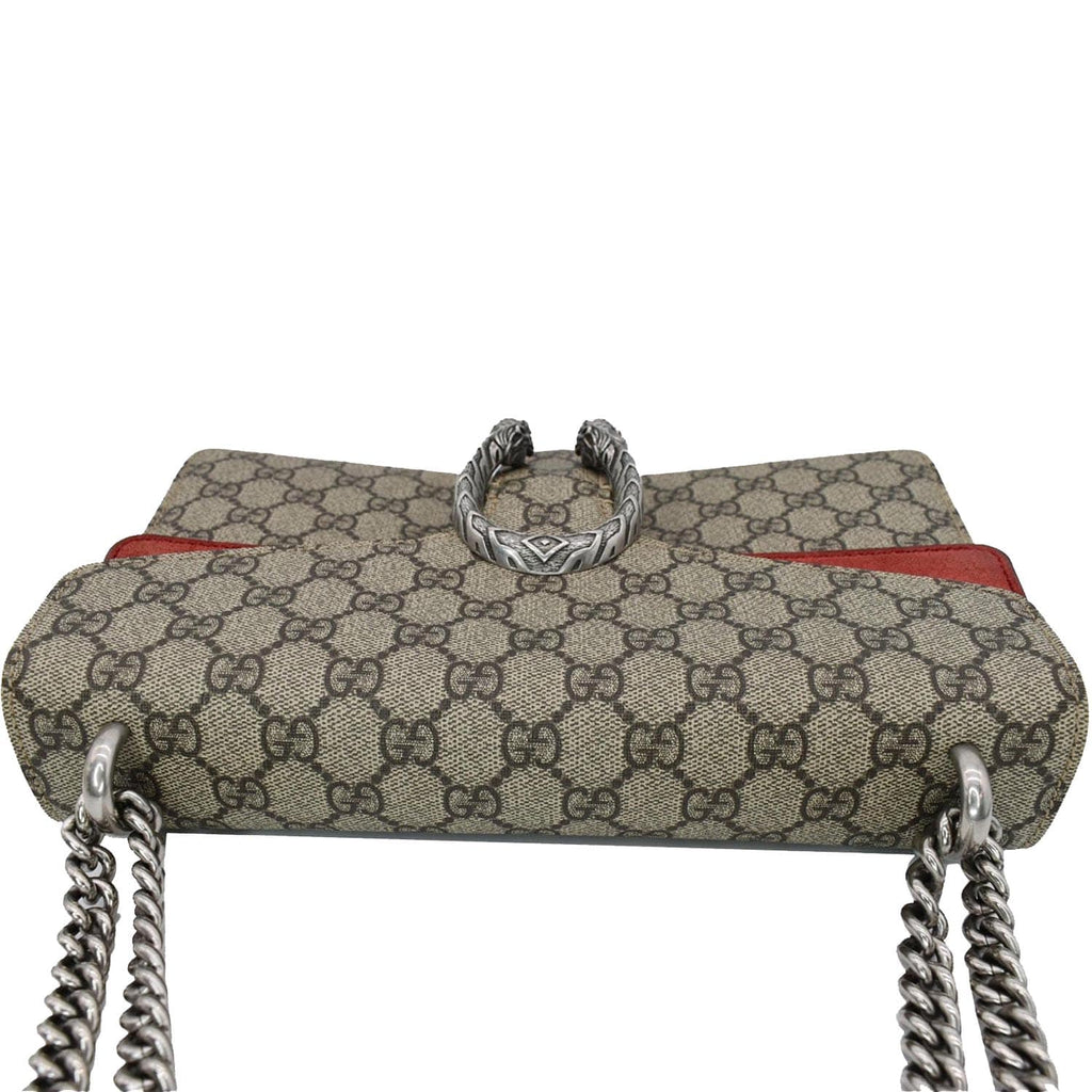 GUCCI Dionysus Small Gucci Supreme Canvas Shoulder Bag Beige 400249
