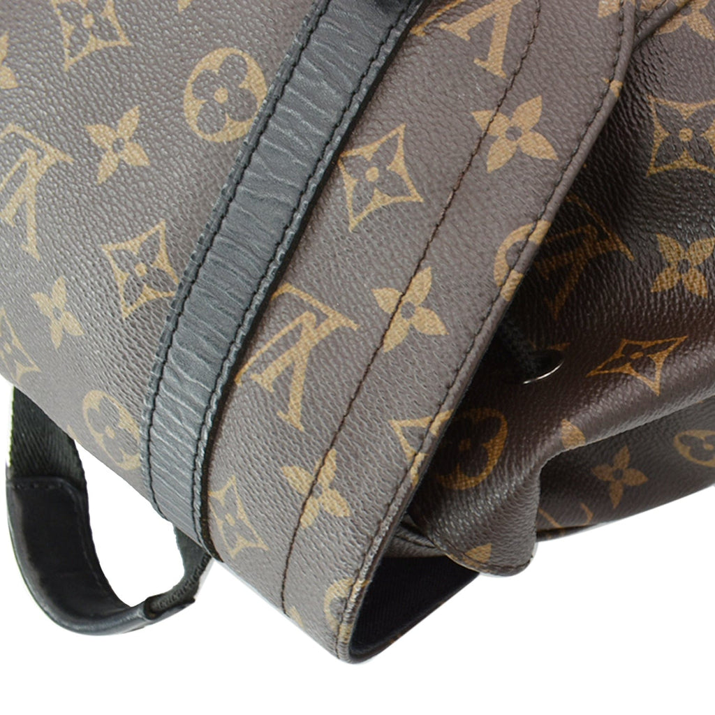 LOUIS VUITTON Christopher Monogram Macassar Canvas Backpack Bag Brown