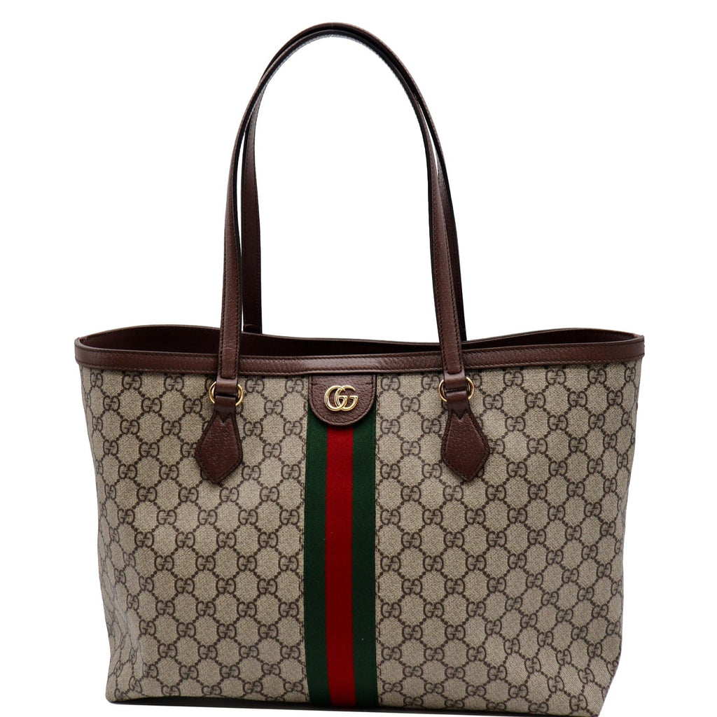 GUCCI Ophidia Medium Gucci Supreme Canvas Tote Bag Beige 631685