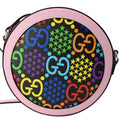 GUCCI Gucci Psychedelic Round Leather Crossbody Bag Multicolor 603938