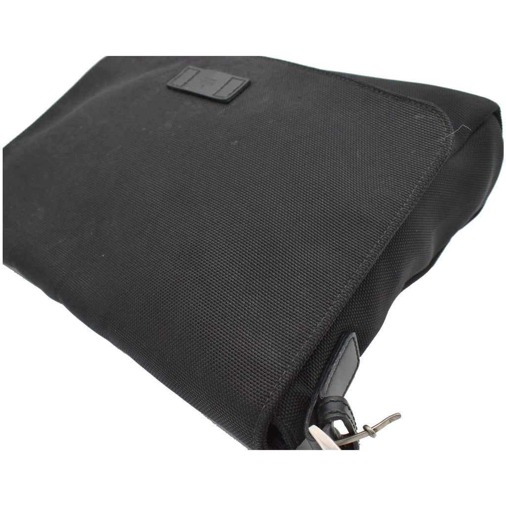 GUCCI Techno Large Web Nylon Canvas Messenger Bag Black 337074