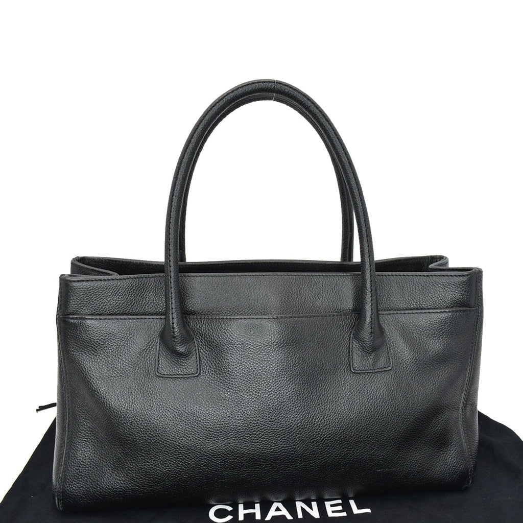 Chanel Reissue Cerf Executive East West Leather Tote Bag Black