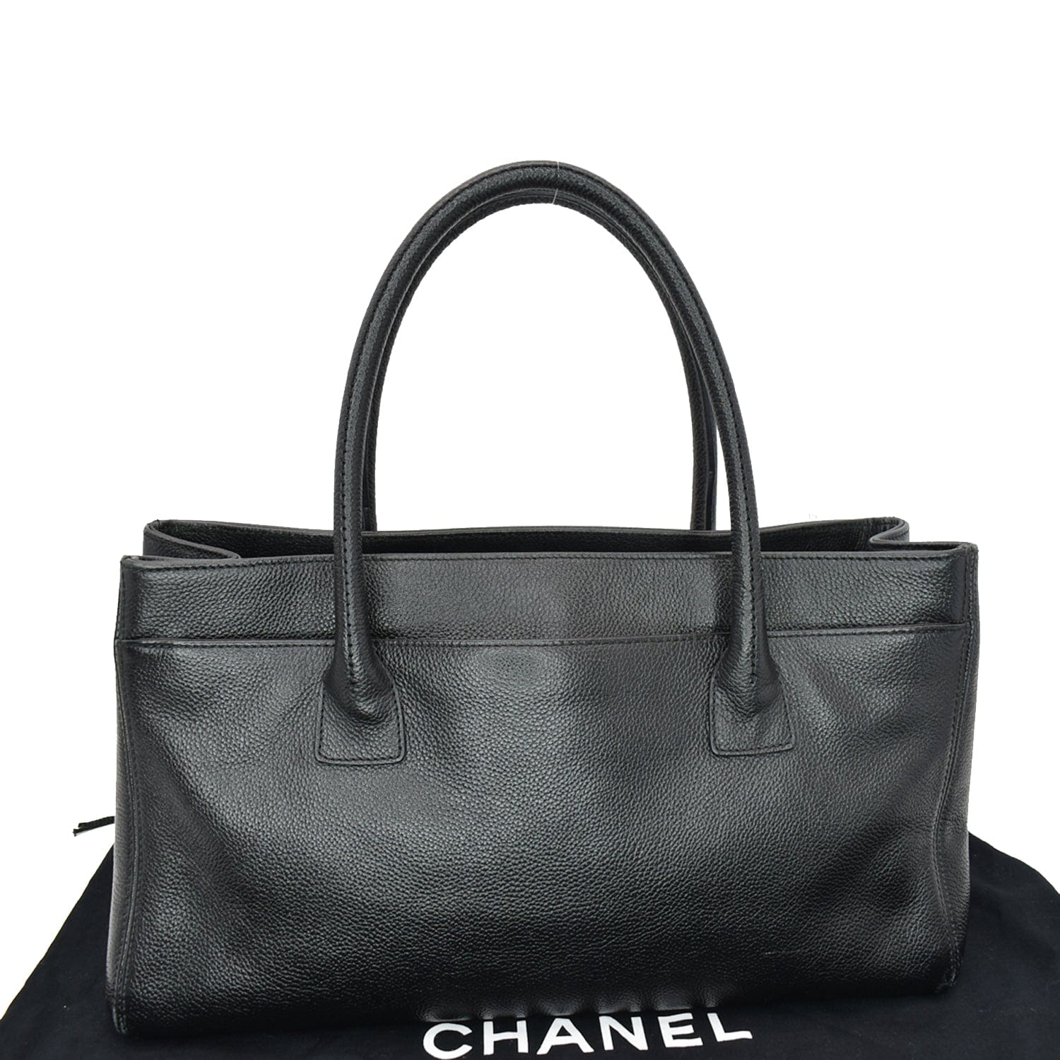 Chanel Reissue Cerf Executive East West Leather Tote Bag Black