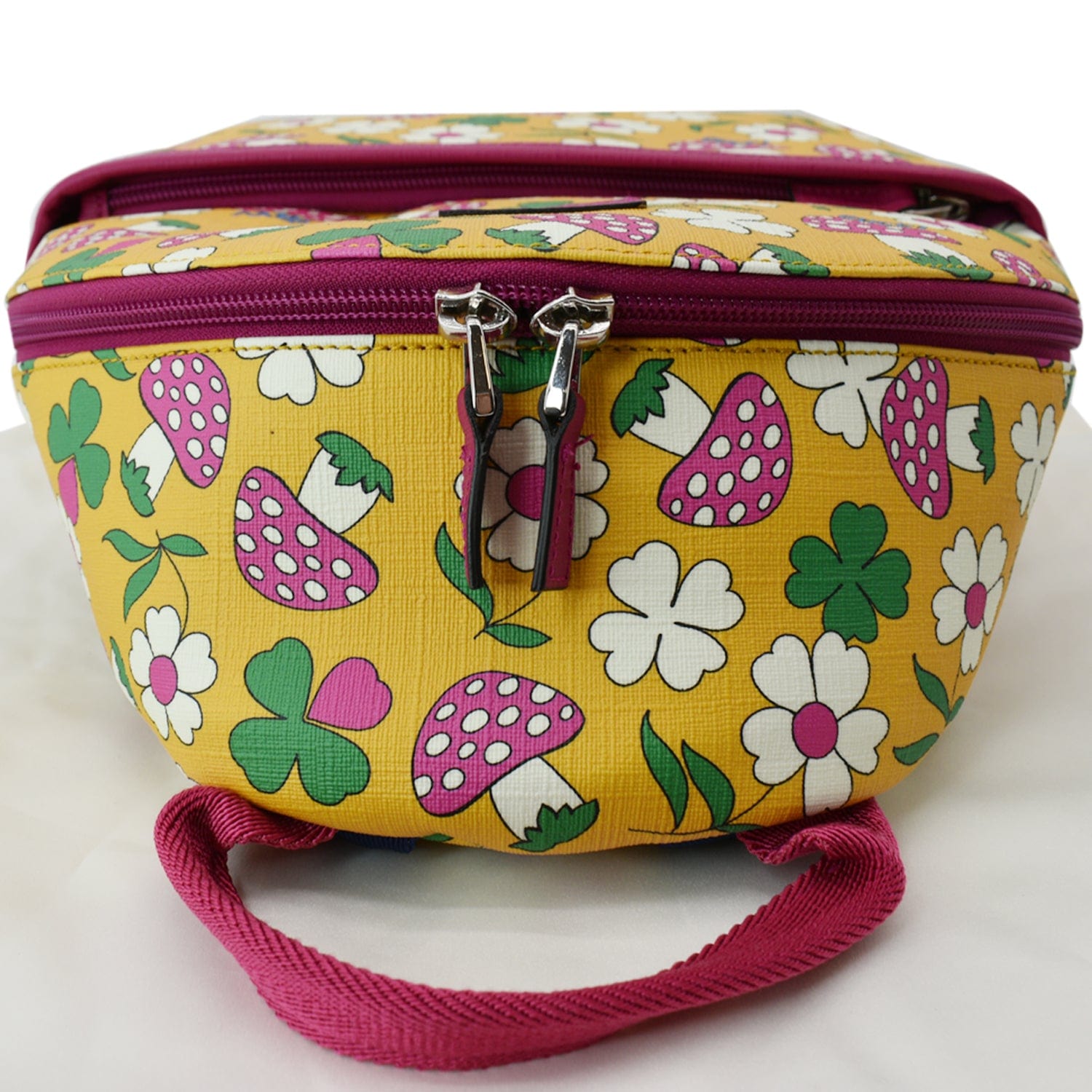 GUCCI Girls Floral Printed Gucci Coated Canvas Backpack Multicolor 271327