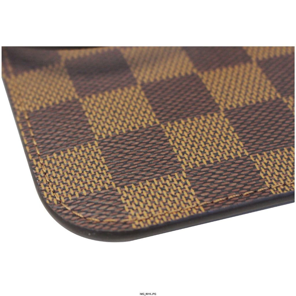 LOUIS VUITTON Pochette Wristlet Pouch Damier Ebene Neverfull MM