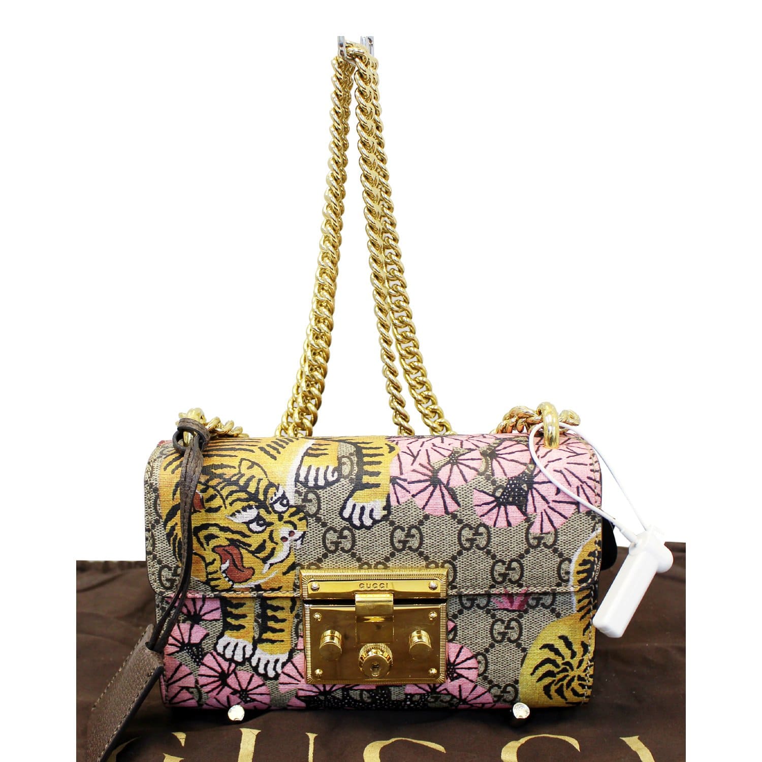 GUCCI Bengal Small Padlock Gucci Supreme Monogram Print Shoulder Bag